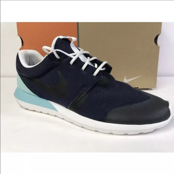 Size 11 - NIKE ROSHE RUN NM OBSIDIAN BLACK BLEACHED TURQUOISE WHITE 652804-403 - Picture 3 of 8